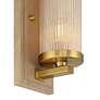 4_Stiffel Palais 12 1/2" High Gold and Wood Wall Sconce more views