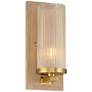 6_Stiffel Palais 12 1/2" High Gold and Wood Wall Sconce more views