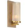 7_Stiffel Palais 12 1/2" High Gold and Wood Wall Sconce more views