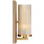 Stiffel Palais 12 1/2" High Gold and Wood Wall Sconce