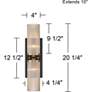 Stiffel Palais 20 1/4" High Black and Warm Brass 2-Light Wall Sconce in scene