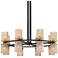 Stiffel Palais 35 1/2" Modern Black and Brass 16-Light Ring Chandelier