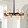 3_Stiffel Palais 35 1/2" Modern Black and Brass 16-Light Ring Chandelier