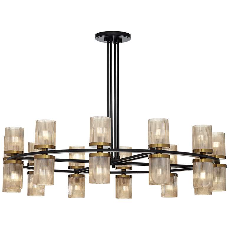 Image 3 Stiffel Palais 48" Wide Champagne Glass 24-Light Ring Chandelier