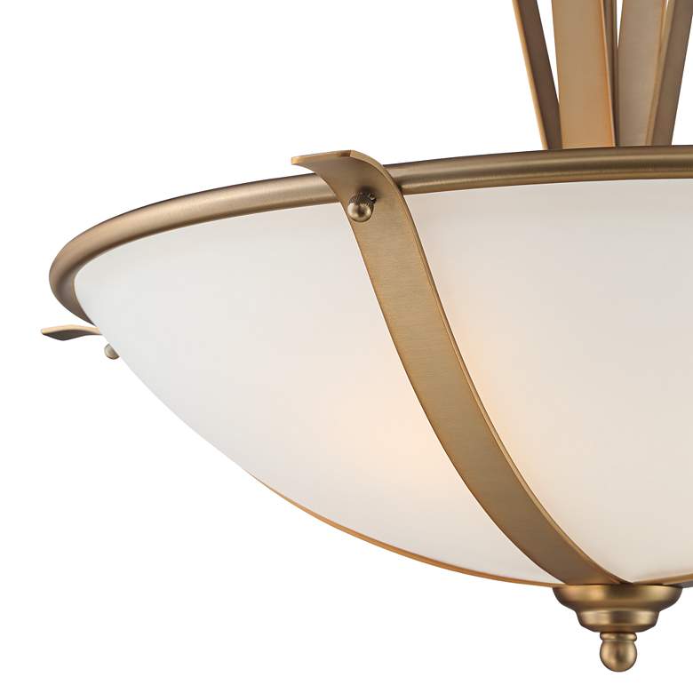 Image 4 Stiffel Parlene 23 1/2 inch Wide Gold and Glass 4-Light Pendant Light more views