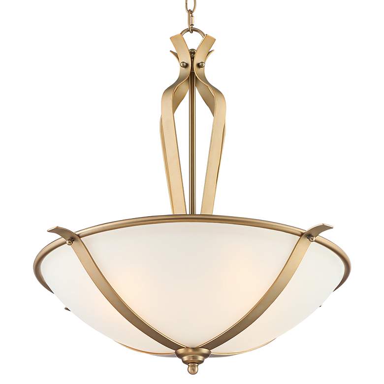 Image 7 Stiffel Parlene 23 1/2 inch Wide Gold and Glass 4-Light Pendant Light more views
