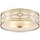 Stiffel Paulina 18" Wide 4-Light Flushmount Gold Pattern Ceiling Light