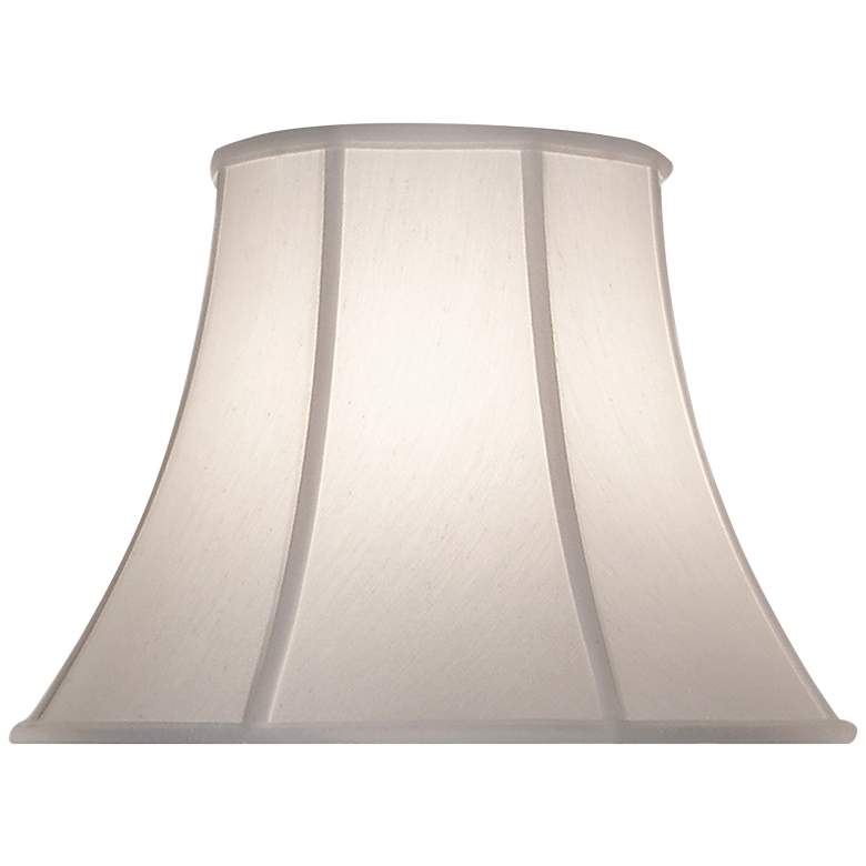 Image 1 Stiffel Pearl Supreme Satin Bell Lamp Shade 10x19x14 (Spider)