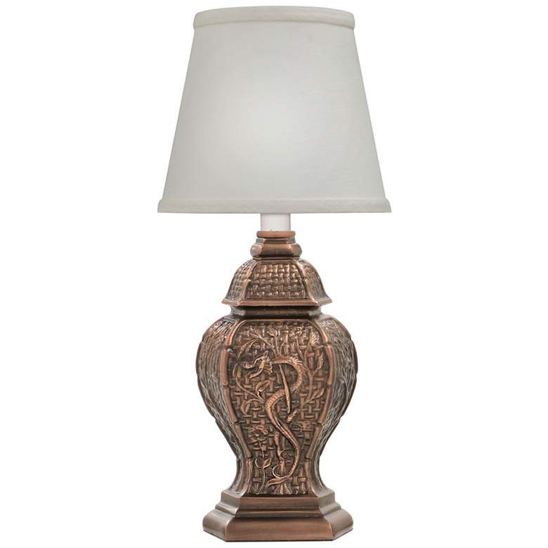 Image 1 Stiffel Perth 13" High Antique Old Bronze Mini Accent Table Lamp