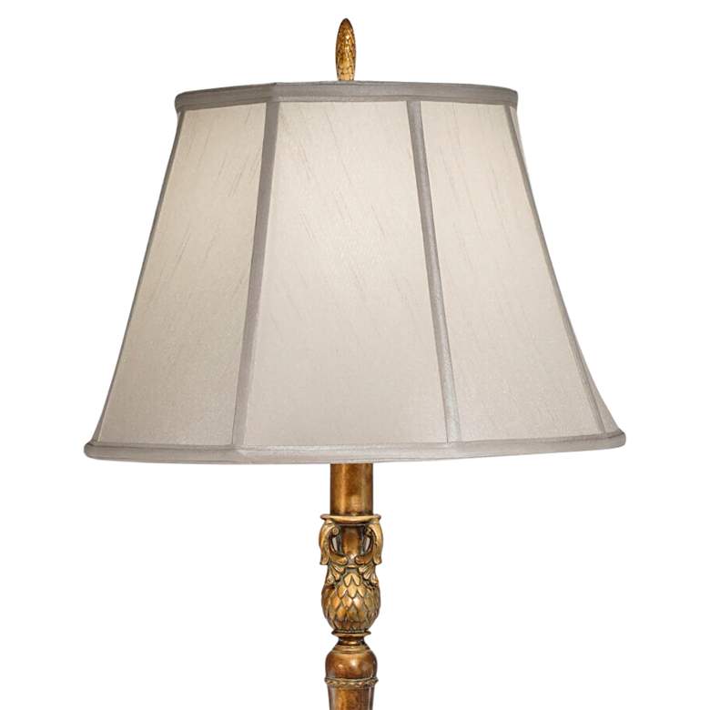 Image 3 Stiffel Plumlee 62" Amber Tortoise Shell Metal Floor Lamp more views