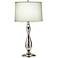Stiffel Polished Nickel And Pearl Satin Table Lamp