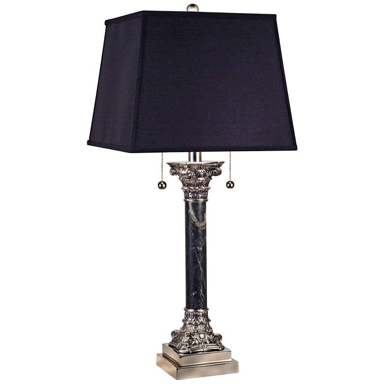 Image 1 Stiffel Polished Nickel With Black Antique Table Lamp