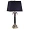 Stiffel Polished Nickel With Black Antique Table Lamp