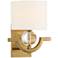 Stiffel Rainey 11 3/4"H Gold and Crystal Wall Sconce