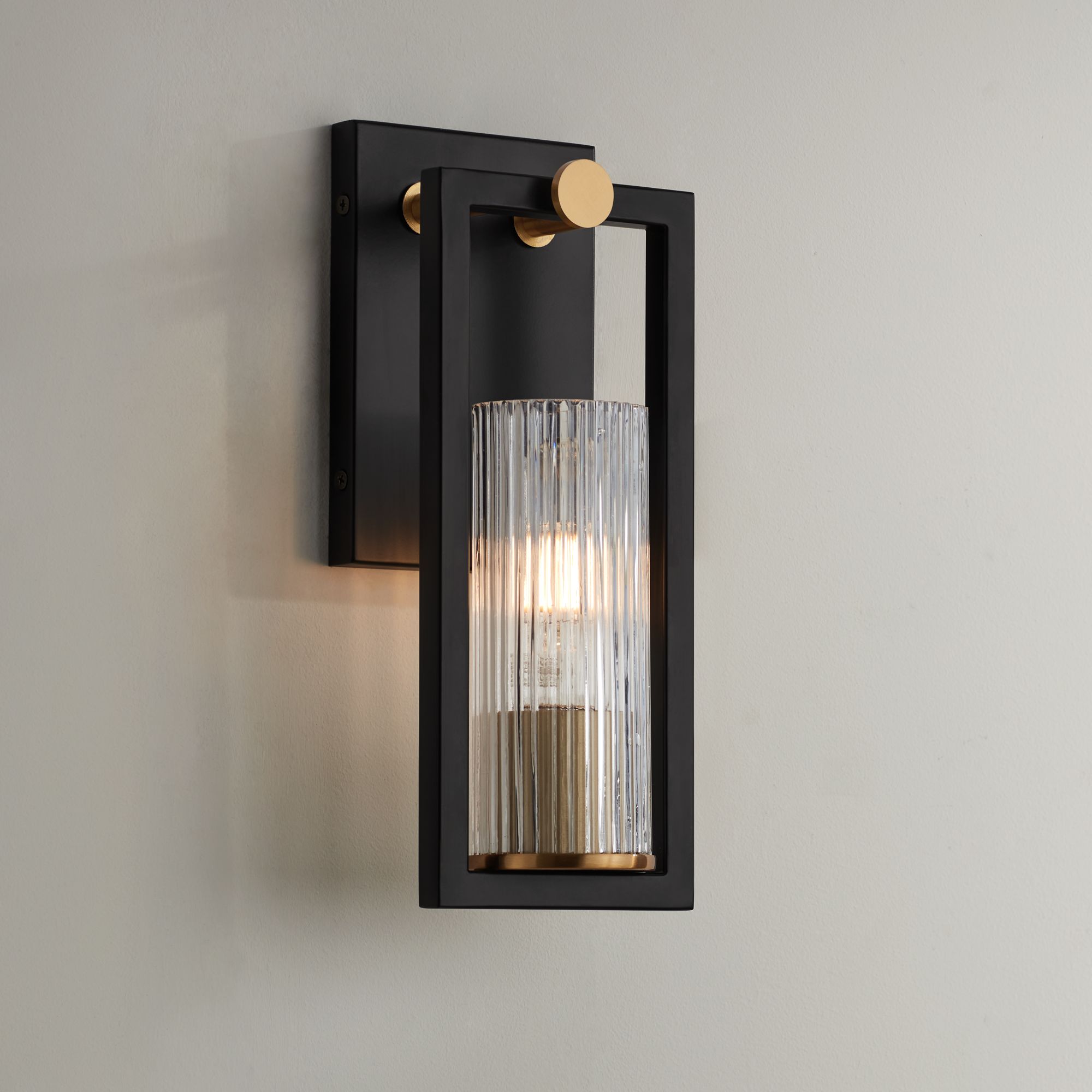 black bathroom sconce modern