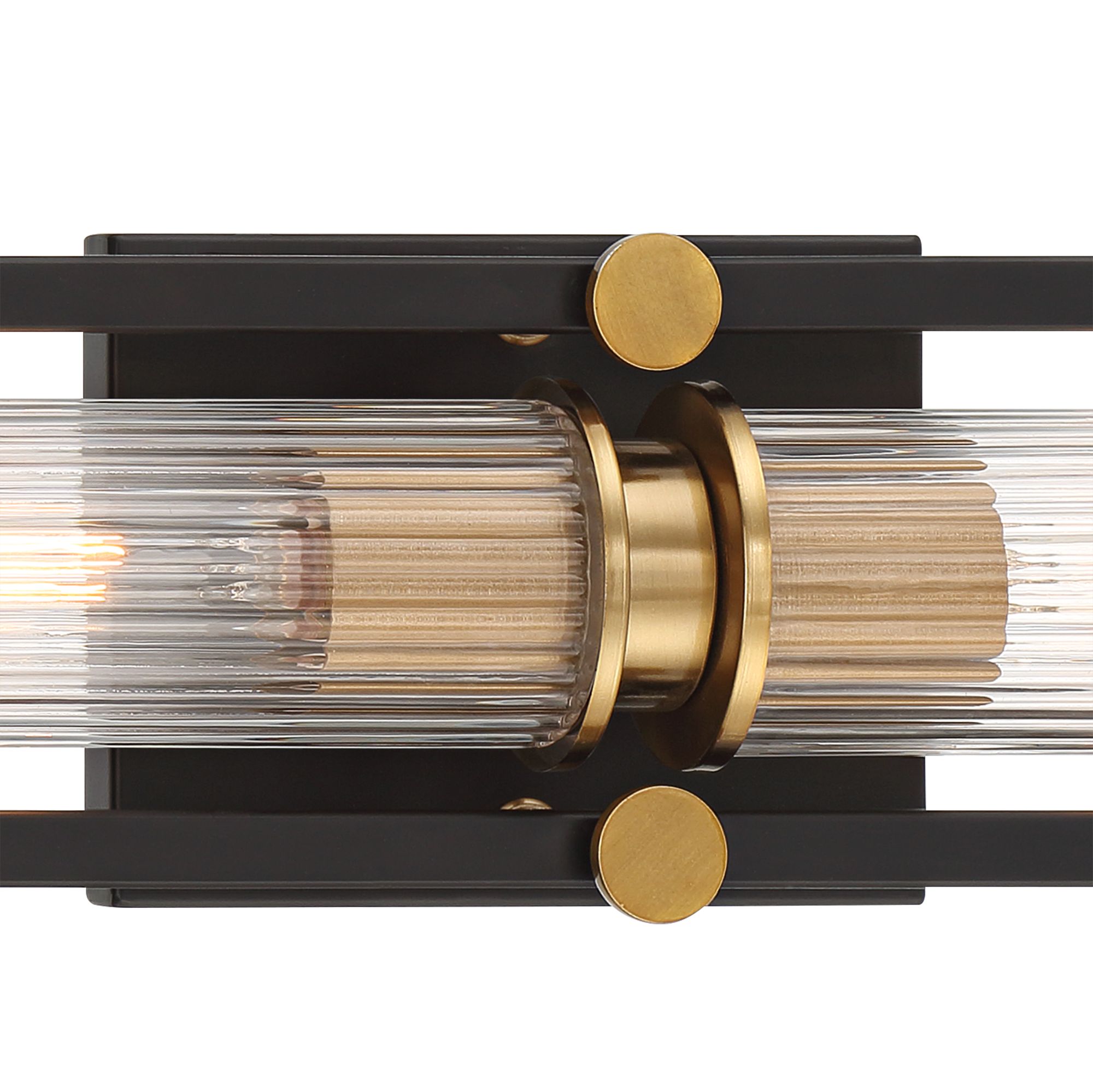 Image 3 Stiffel Ramos 24" High Black and Brass 2-Light Wall Sconce Set of 2 more views