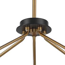 Image5 of Stiffel Ramos 29 1/2"W Matte Black and Warm Gold Ring Chandelier more views