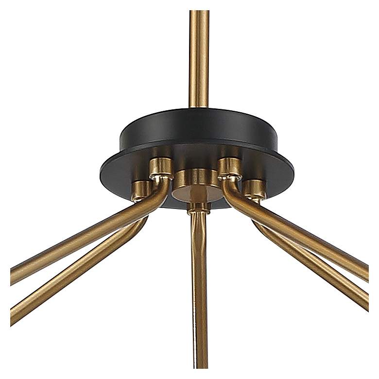 Image 5 Stiffel Ramos 29 1/2"W Matte Black and Warm Gold Ring Chandelier more views