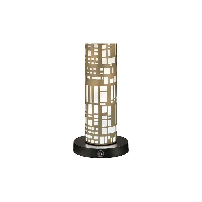 Image 3 Stiffel Rectangles 29" High Cut Oculux Bronze Night Light Table Lamp more views