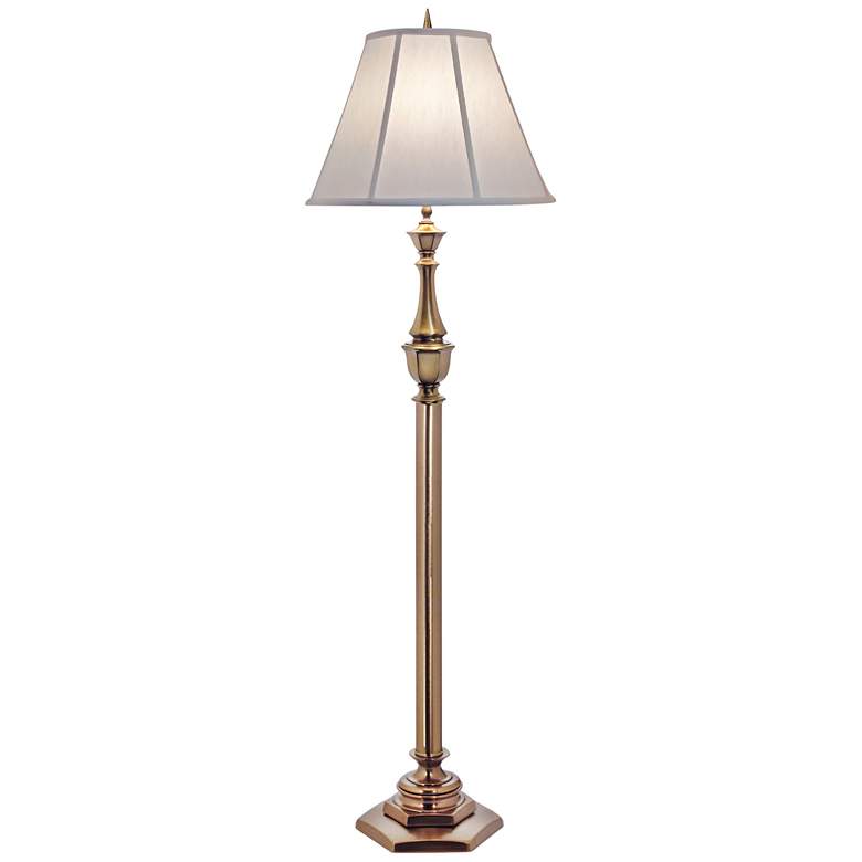 Image 2 Stiffel Redondo 63 inch High Traditional Antique Brass Floor Lamp