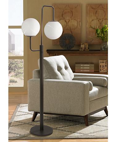 Stiffel Remington Square 67" High 2-Orb Oxidized Bronze Floor Lamp