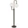 Stiffel Remington Square 67" High 2-Orb Oxidized Bronze Floor Lamp
