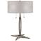 Stiffel Ressler 25" High Antique Nickel Metal Table Lamp