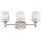 Stiffel Romanov 23 1/4" Wide Satin Nickel 3-Bulb Vanity Bath Light