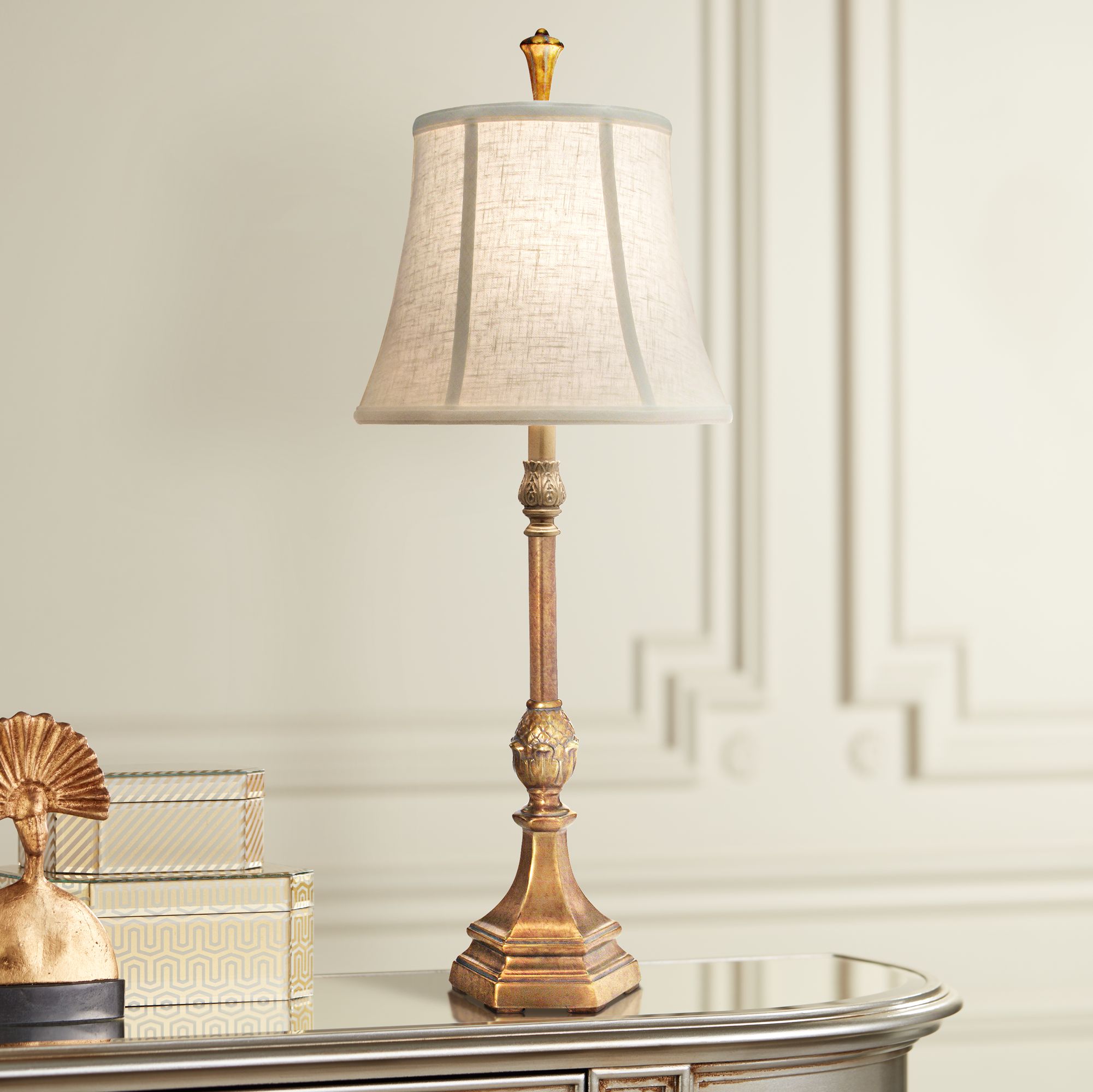 polished brass buffet lamps