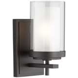 Stiffel Sannah 10&quot; H Double Glass Bronze Bath Light