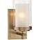 Stiffel Sannah 10" High Warm Brass Wall Sconce