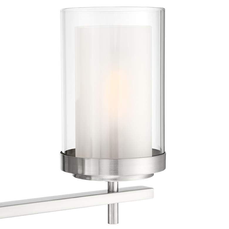 Image 4 Stiffel Sannah 22" Wide Double Glass Nickel Bath Light more views