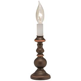 Image1 of Stiffel Sara 7"H Oxidized Bronze Candle Accent Table Lamp
