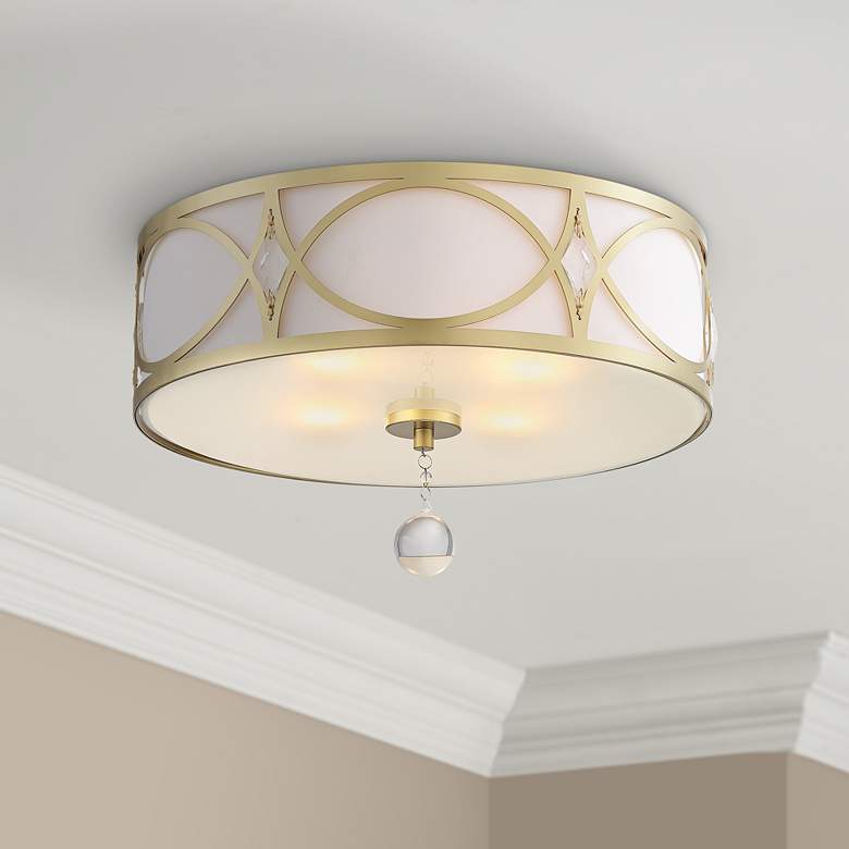 Image 1 Stiffel Shaunie 18 1/4 inch Wide Gold Ceiling Light