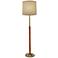 Stiffel Sheridan Antique Brass and Faux Leather Floor Lamp