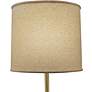 Stiffel Sheridan Antique Brass and Faux Leather Floor Lamp