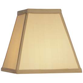Image1 of Stiffel Tan Tapered Square Lamp Shade 4x8x7.5 (Spider)