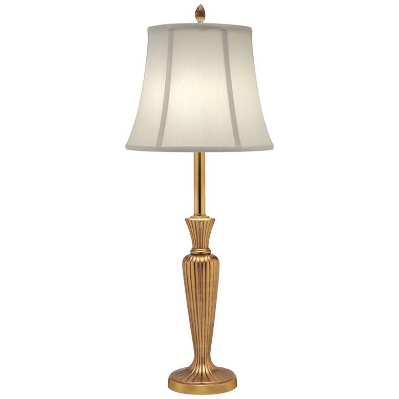Image 1 Stiffel Tannehill 31" High Umbered Brass Metal Buffet Table Lamp