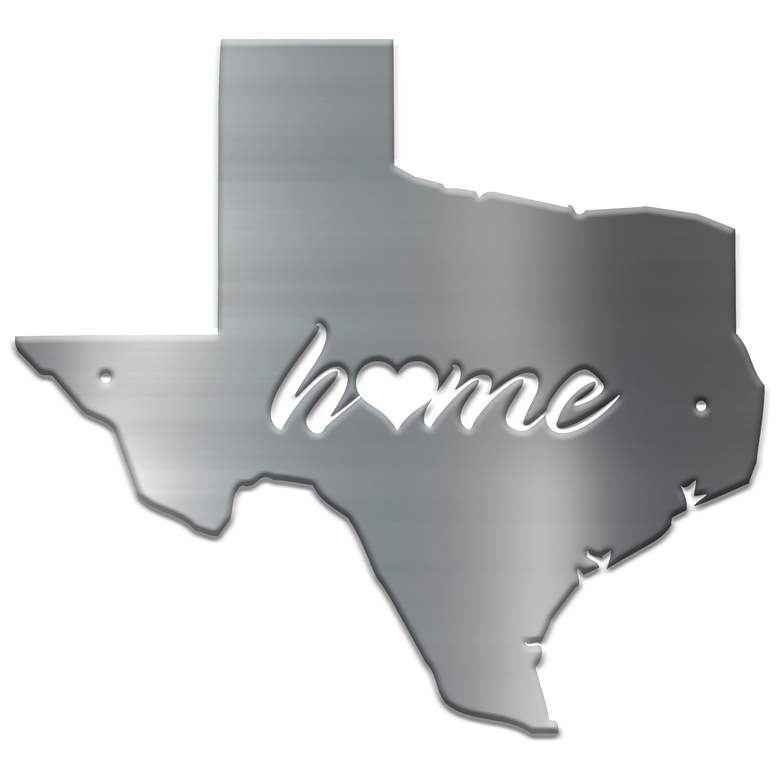 Image 1 Stiffel Texas 24 inch High Silver Metal Wall Art