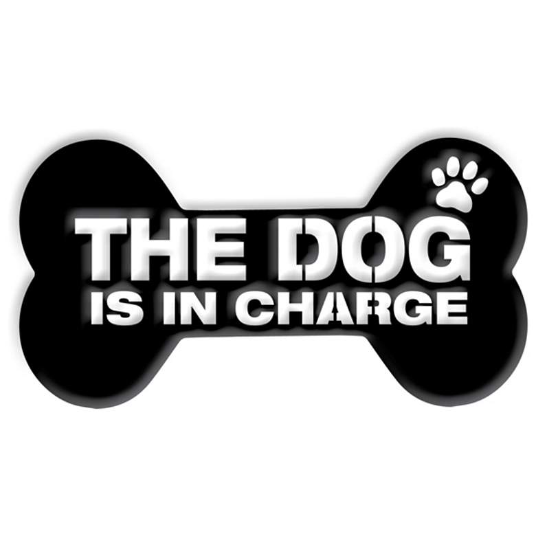 Stiffel The Dog Is in Charge 12&quot;W Matte Black Metal Wall Art