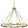 Stiffel Tila 29 1/2" Wide French Gold and Glass 12-Light Chandelier