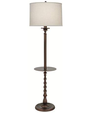 Stiffel Verity Oxidized Bronze Metal Tray Floor Lamp