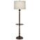 Stiffel Verity Oxidized Bronze Metal Tray Floor Lamp