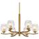 Stiffel Veronica 29 1/4" Wide Gold and Glass 6-Light Chandelier