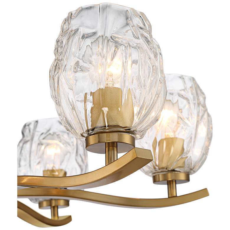 Image 3 Stiffel Veronica 29 1/4 inch Wide Gold and Glass 6-Light Chandelier more views