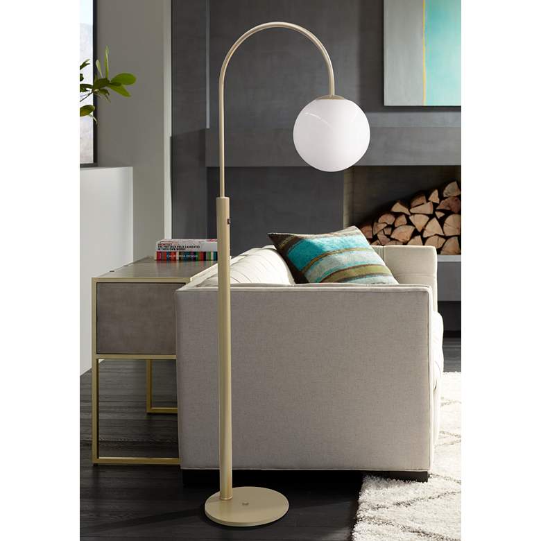 Image 1 Stiffel Village Square 72" High Oculux Bronze Task Floor Lamp