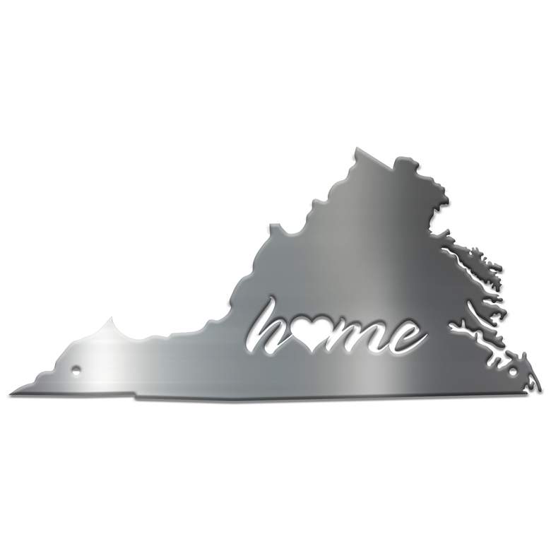Image 1 Stiffel Virginia 24" High Silver Metal Wall Art