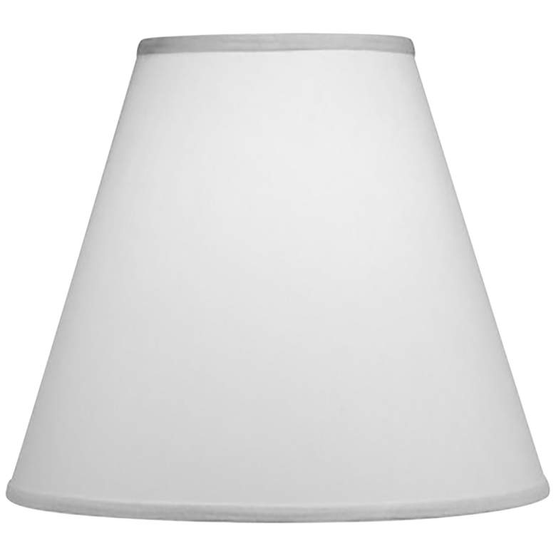 Image 1 Stiffel White Linen Empire Shade 8x16x12 (Spider)