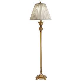 Image1 of Stiffel Wilson 64" Traditional Antique Brass Finish Metal Floor Lamp