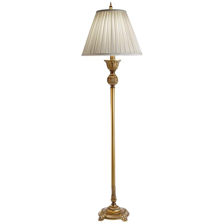 Image 1 Stiffel Wilson 64 inch Traditional Antique Brass Finish Metal Floor Lamp